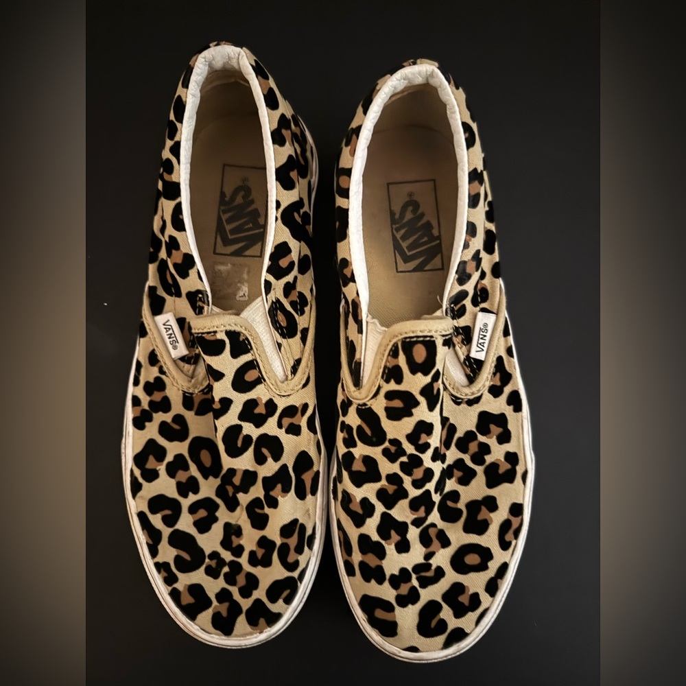 Cheetah print slip on vans-women’s size 8.5